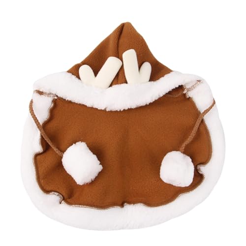 GjnjfdF Hunde-Weihnachtsoutfit, Weihnachts-Hundekleidung | Hundemantel mit Hut, Rehkitz, Haustierkostüm, Katzenkostüm,Hunde-Weihnachtskostüme, Katzenumhang für Katzen, kleine Hunde, Kaninchen, Winter GjnjfdF Hunde-Weihnachtsoutfit, Weihnachts-Hundekleidung | Hundemantel mit Hut, Rehkitz, Haustierkostüm, Katzenkostüm,Hunde-Weihnachtskostüme, Katzenumhang für Katzen, kleine Hunde, Kaninchen, Winter von GjnjfdF