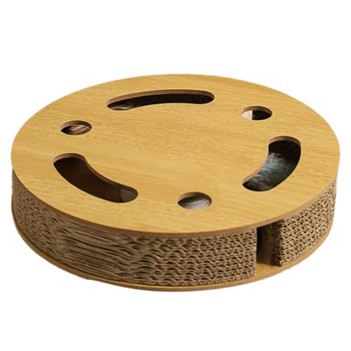 GjnjfdF Katzenkratzer mit Spielzeug, Cat Cardboard Scratch, Cardboard Cat Scratch Pad, Interaktives Kätzchenspielzeug mit Elektromotorfeder zum anregenden Instinkten GjnjfdF Katzenkratzer mit Spielzeug, Cat Cardboard Scratch, Cardboard Cat Scratch Pad, Interaktives Kätzchenspielzeug mit Elektromotorfeder zum anregenden Instinkten von GjnjfdF