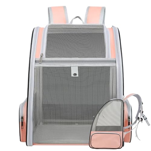 GjnjfdF __PLACEHOLDER_BRAND_0__ Katzenrucksack, Katzenrucksackhalter | Rucksack für Hunde, Haustierbedarf mit großer Kapazität mit offenen Netz-Fenstertaschen für von GjnjfdF