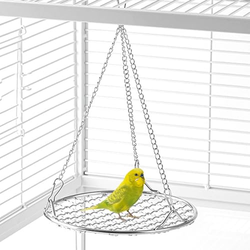GjnjfdF Vogelschaukel,Sittichschaukeln Spielplatz - mit kühlendem Gitterdesign Edelstahl Spielplatz Ruhebett kausicher rostbeständig für Unzertrennliche Nymphensittiche Finken Zoohandlung GjnjfdF Vogelschaukel,Sittichschaukeln Spielplatz - mit kühlendem Gitterdesign Edelstahl Spielplatz Ruhebett kausicher rostbeständig für Unzertrennliche Nymphensittiche Finken Zoohandlung von GjnjfdF