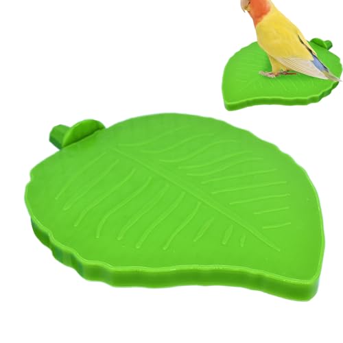 GjnjfdF Vogelspielzeug Sitzstange Ständer, Vogel Spielzeug zum Stehen mit Blattform, Zubehör Für Haustiere, Spiel- Und Kletterstange Für Aras Spatzen Wellensittiche Nymphensittiche von GjnjfdF