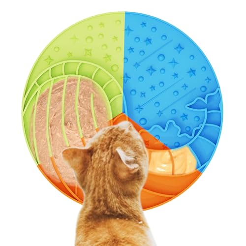 GkgWuxf Hundefuttermatte Slow Feeder,Hundefuttermatte Slow Feeder,Leckleckmatten Futterspender für Haustiere - Leckpad in 3 Farben, Silikon-Leckmatte für Hunde in Walform, Futtermatte für Hunde, von GkgWuxf