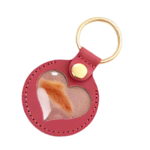 GkgWuxf Hundehaar Sammler Schlüsselanhänger - Tierhaar Erinnerung Schlüsselring | Herz Anhänger Erinnerungsstück Unisex für Rucksack Handtasche Taschencharm von GkgWuxf