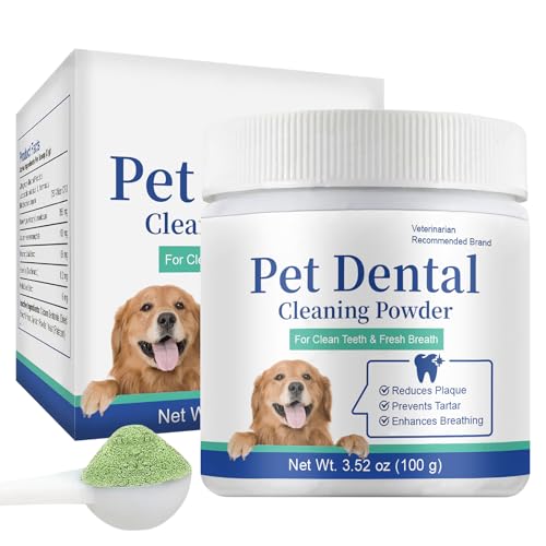 GkgWuxf Hundemundgeruch Pulver,Hund Zahnbelag Entferner Pulver - Welpen & Hunde Hygienepflege Und Gesundheitspflege Für Alle Rassen Und Altersstufen von GkgWuxf