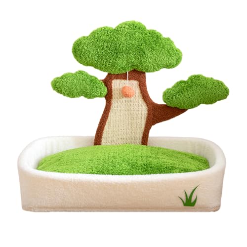 GkgWuxf Katzenbett Für Kätzchen | Katzenbett Mit Topfbaum Design Mit Plüschball Und Kratzbrett - Abnehmbarer Waschbarer Haustierhöhle Zum Schlafen Wohnzimmer Schlafzimmer Neben,Nachttisch Haus GkgWuxf Katzenbett Für Kätzchen | Katzenbett Mit Topfbaum Design Mit Plüschball Und Kratzbrett - Abnehmbarer Waschbarer Haustierhöhle Zum Schlafen Wohnzimmer Schlafzimmer Neben,Nachttisch Haus von GkgWuxf