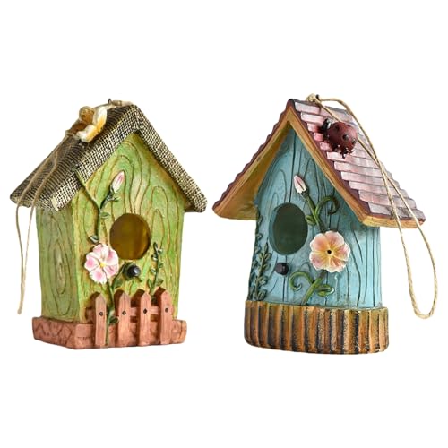GkgWuxf Outdoor -Vogelhäuser, Vogelhäuser für Outdoors | Harz im Freien Vogel Nest,Buntes Nistkasten, dekoratives Haustierhaus, Gartendekoration für -Terrasse Balkon GkgWuxf Outdoor -Vogelhäuser, Vogelhäuser für Outdoors | Harz im Freien Vogel Nest,Buntes Nistkasten, dekoratives Haustierhaus, Gartendekoration für -Terrasse Balkon von GkgWuxf