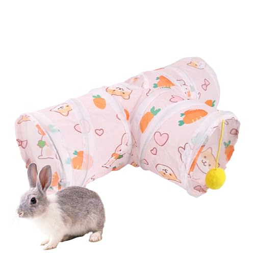 GkgWuxf Pet Tunnel, Hasentunnel - Innenhäuser Peekaboo Pipe | Faltbare Spielzeughasen -Tunnel Interactive Rohr für Kaninchen Frettchen Hamster Chinchilla Hedgehog verstecken und ruhen von GkgWuxf