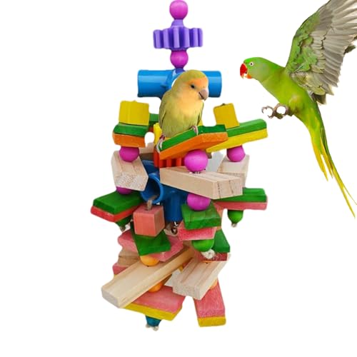 GkgWuxf Vogel-Holzklötze, Kauspielzeug, Vogelkäfig-Spielzeug,Mehrfarbige Holzklötze Papageienspielzeug | Papageienkäfig-Beißspielzeug für Papageien, Nymphensittiche, Graupapageien, Finken und andere GkgWuxf Vogel-Holzklötze, Kauspielzeug, Vogelkäfig-Spielzeug,Mehrfarbige Holzklötze Papageienspielzeug | Papageienkäfig-Beißspielzeug für Papageien, Nymphensittiche, Graupapageien, Finken und andere von GkgWuxf