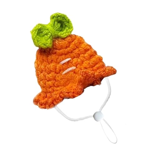GkgWuxf Winziger Hamsterhut – kleine süße Haustier-Kopfbedeckung, gestrickter Hamsterhut, Kostümzubehör mit verstellbarem Kordelzug, weiche Tierkleidung für Partys von GkgWuxf