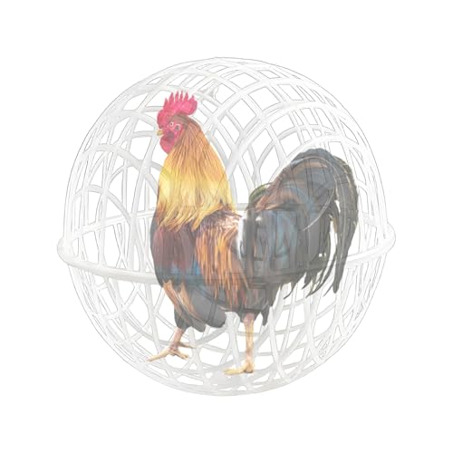 Gkumgwo Hühnerball, Hühnerkäfigkäppchen | Hühnerbällchen Käfig für außen,Bewegliche Sicherheit Geflügelstall Fütterung Wandernetz Kükengehäuse für Kaninchen, Garten und Haustier von Gkumgwo