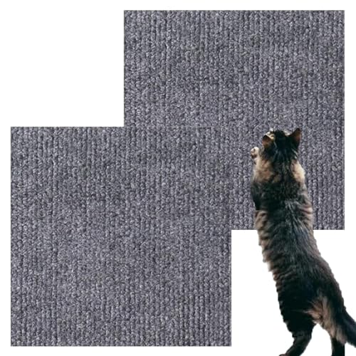 Gkumgwo Katzenkratzpads,Kratzmatte für Katzen, 2 Stück zuschneidbares, selbstklebendes Katzenkratzbrett, Katzensofa-Schutz, Katzenwand-Bodenkratzer, kratzfester Katzenteppich-Ersatz, frei zu schneiden von Gkumgwo