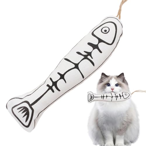 Gkumgwo Katzenminze Fisch Spielzeug für Katzen - Weiche Baumwolle Katzenminze Spielzeug mit Rassel | Bissfestes Interaktives Katzenspielzeug, Interessantes Haustierbedarf Kauspielzeug für Katzen, Gkumgwo Katzenminze Fisch Spielzeug für Katzen - Weiche Baumwolle Katzenminze Spielzeug mit Rassel | Bissfestes Interaktives Katzenspielzeug, Interessantes Haustierbedarf Kauspielzeug für Katzen, von Gkumgwo