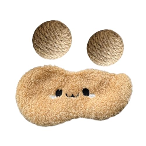 Gkumgwo Katzenspielzeug Ball mit Sound | Sisal Katzenkratzball | bissfester Haustier Quietschender Kauen interaktiver Ball niedliches, verschleißfestes Set für mittelgroße Hunde Gkumgwo Katzenspielzeug Ball mit Sound | Sisal Katzenkratzball | bissfester Haustier Quietschender Kauen interaktiver Ball niedliches, verschleißfestes Set für mittelgroße Hunde von Gkumgwo