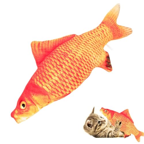 Gkumgwo Plüschfischkatze Spielzeug, Flopping Fisch mit Katzenminze | Realistische Fischform Catnip Doll - Cartoon Kätzchen Zahne Unterhaltungspuppe für Zuhause, Innen-, Außengeschäft, Tierhandlung Gkumgwo Plüschfischkatze Spielzeug, Flopping Fisch mit Katzenminze | Realistische Fischform Catnip Doll - Cartoon Kätzchen Zahne Unterhaltungspuppe für Zuhause, Innen-, Außengeschäft, Tierhandlung von Gkumgwo