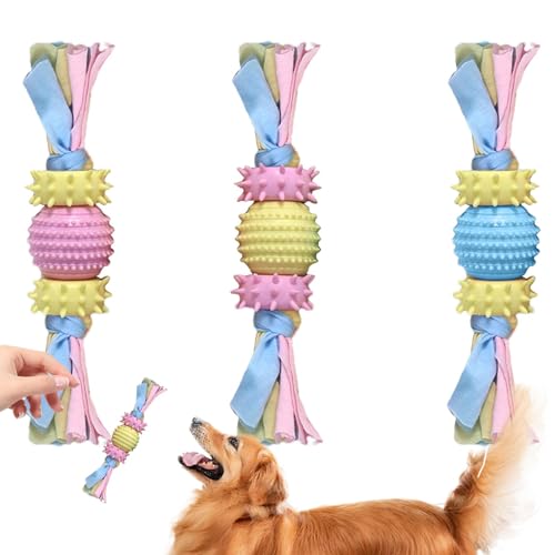 Gkumgwo Zahnspielzeug für kleine Hunde – Weiche -Welpen-Zahnstäbchen – Wiederverwendbarer Ball mit Seil Hundespielzeug, Welpen-Beißring, Hundezahnreinigungsspielzeug zur Linderung von Langeweile Gkumgwo Zahnspielzeug für kleine Hunde – Weiche -Welpen-Zahnstäbchen – Wiederverwendbarer Ball mit Seil Hundespielzeug, Welpen-Beißring, Hundezahnreinigungsspielzeug zur Linderung von Langeweile von Gkumgwo