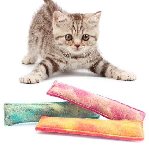 GLACIART ONE Katzenminze Kicker Toys - Langlebige, chemikalienfreie Plüschkissen für Katzen und Kätzchen - 3-teiliges Set mit orangefarbenem, rosa und grünem Marmor-Design - Perfekt zum Zahnen, Beißen GLACIART ONE Katzenminze Kicker Toys - Langlebige, chemikalienfreie Plüschkissen für Katzen und Kätzchen - 3-teiliges Set mit orangefarbenem, rosa und grünem Marmor-Design - Perfekt zum Zahnen, Beißen von Glaciart One