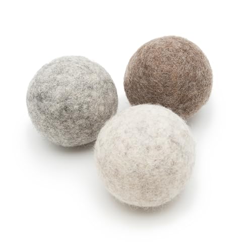 Glaciart One Filzwollbälle für Hunde (3 Stück) | Langlebiges Kauspielzeug für Hunde, Kauspielzeug für Welpen zum Zahnen und zur Zahnreinigung von Hunden, Haustierspielzeug, Apportierspiele und gegen von Glaciart One