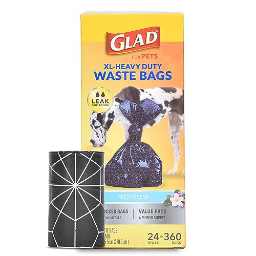 Glad Extra große, robuste Hundekotbeutel, Vorteilspackung, 360 Stück Glad Extra große, robuste Hundekotbeutel, Vorteilspackung, 360 Stück von Glad