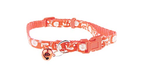 Halsband für Katzen, Nylon, verstellbar, mit Glöckchen, Rot von Glamour Girlz