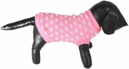Süßes, lustiges Strick-T-Shirt für kleine Hunde, Welpen, Kätzchen, warm, für Weihnachten, Winter, Mädchen, Jungen, Strickpullover, Mantel, Kleidung, Hoodie, Ideen, Pullover, Bekleidung, rosa Herzen Süßes, lustiges Strick-T-Shirt für kleine Hunde, Welpen, Kätzchen, warm, für Weihnachten, Winter, Mädchen, Jungen, Strickpullover, Mantel, Kleidung, Hoodie, Ideen, Pullover, Bekleidung, rosa Herzen von Glamour Girlz
