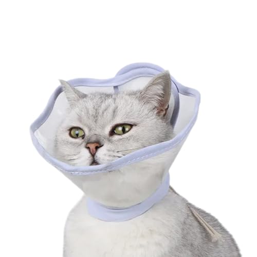 Glanhbnol Transparentes Katzen-Kegelhalsband, transparentes Genesungshalsband, weiches Kegelhalsband für nach der Genesung und Wundschutz von Glanhbnol