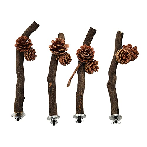 Vogel-Sitzstange, Naturholz, stehend, Kletterbaum, Wein mit Tannenzapfen, Pfotenabschleifen, Vogelkäfigzubehör Vogel-Sitzstange, Naturholz, stehend, Kletterbaum, Wein mit Tannenzapfen, Pfotenabschleifen, Vogelkäfigzubehör von Glanhbnol