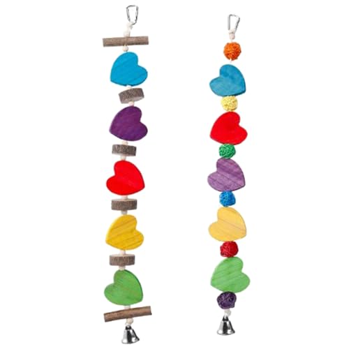 Vogelkäfig-Kauspielzeug aus Holz, stehend, Sitzstange für kleine und große Vögel, Vogelkäfig-Zubehör, Spielzeug, Vogelkauspielzeug für kleine Sittiche, 2 Stück Vogelkäfig-Kauspielzeug aus Holz, stehend, Sitzstange für kleine und große Vögel, Vogelkäfig-Zubehör, Spielzeug, Vogelkauspielzeug für kleine Sittiche, 2 Stück von Glanhbnol