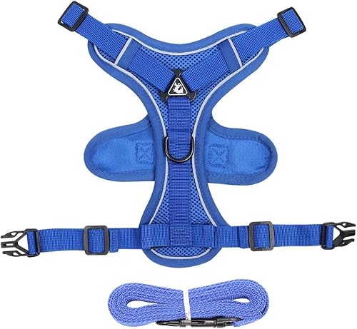 GlasFlength Katzengeschirr mit Leine Ausbruchsicher, Katzenleine mit Geschirr für Katzen Verstellbar Katzen Geschirr Set Cat Harness Softgeschirr für Katze mit Reflektierenden Streifen (Dunkelblau-S) GlasFlength Katzengeschirr mit Leine Ausbruchsicher, Katzenleine mit Geschirr für Katzen Verstellbar Katzen Geschirr Set Cat Harness Softgeschirr für Katze mit Reflektierenden Streifen (Dunkelblau-S) von GlasFlength