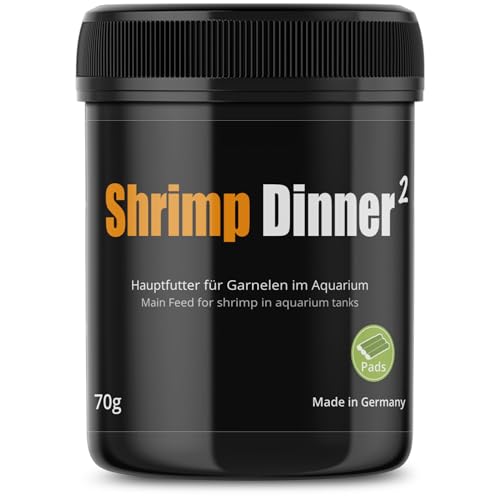 GlasGarten Shrimp Dinner 2 | 70g – Premium Garnelenfutter, Hauptfutter für Ziergarnelen, aus 100% natürlichen Zutaten gepresst, schonend getrocknet von GlasGarten