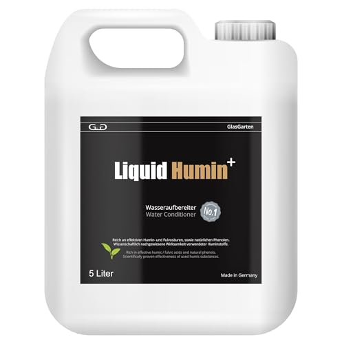 GlasGarten Liquid Humin+ | 5 L/ 5000ml – Huminstoffe in der Flasche. Verbesserung des Immunsystems der Tiere & Stabilisierung des pH-Werts - Schutz vor pH-Sturz von GlasGarten