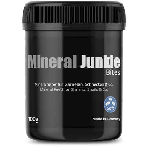 GlasGarten Mineral Junkie Bites | 100g – Premium Mineralfutter für Garnelen & Schnecken, Ergänzungsfutter/Aufzuchtfutter mit Mineralstoffen, Soft Bites von GlasGarten