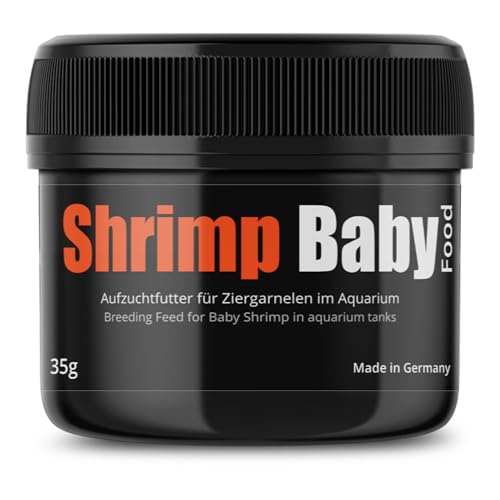 GlasGarten Shrimp Baby Food | 35g – Feinfutter für Babygarnelen Aufzucht, schonend hergestellt & zu 100% konglomeriertes Staubfutter, mit 100 ppm Astaxanthin für Farbenpracht von GlasGarten