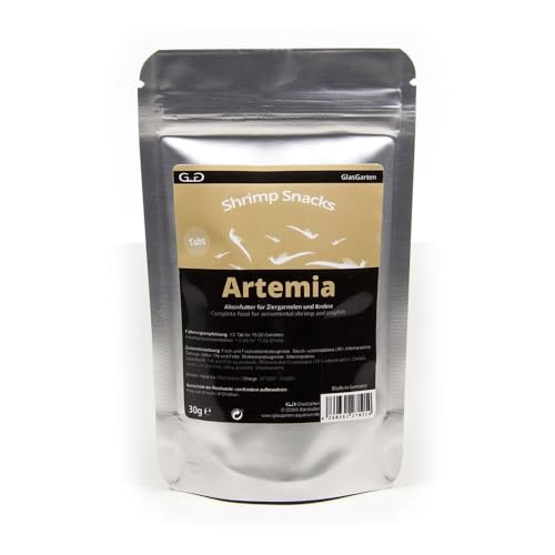 GlasGarten Shrimp Snacks Artemia | 30g – relativ schneller Zerfall = kein Futterstress, Ergänzungsfutter mit proteinreichen Weich- und Krebstieren, mit wichtigen Vitaminen & Mineralien von GlasGarten