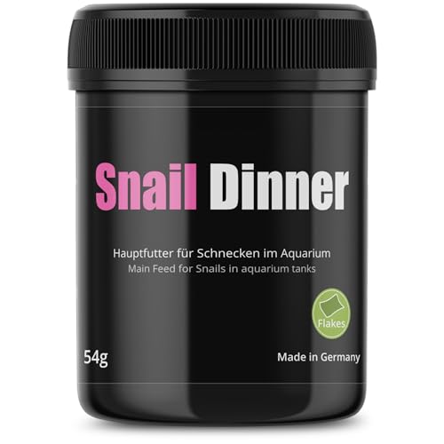 GlasGarten Snail Dinner | 54g – Premium Schneckenfutter, Hauptfutter für Süßwasser-Schnecken, aus 100% natürlichen Zutaten gepresst, schonend getrocknet von GlasGarten