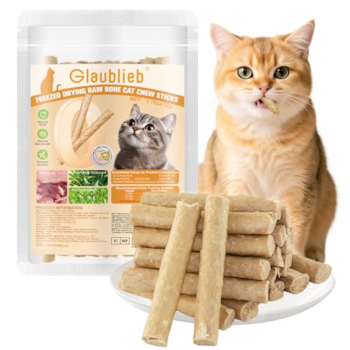 50g Gefriergetrocknete Kausnackstab für Katzen, Zahnpflege-Snacks Kausticks für Katzen für Gegen Mundgeruch und Zahnstein von Glaublieb