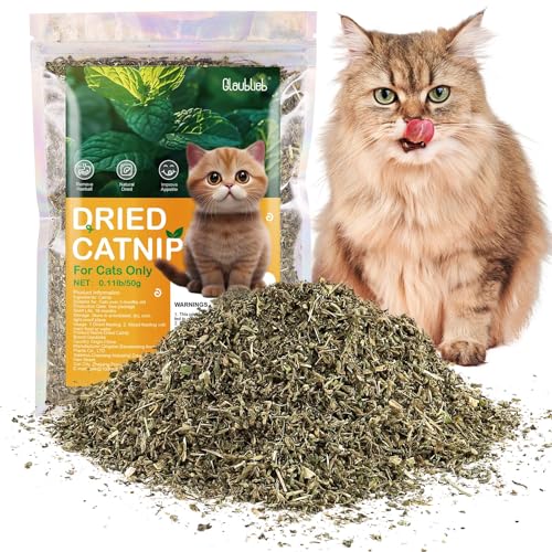 Glaublieb Katzenminze Getrocknet, Natürliche Catnip Katzengras, Verwendet als Snack für Füllung Katzenspielzeug, Fein Getrocknet und Versiegelt und Verpackt für eine Einfache Konservierung von Glaublieb