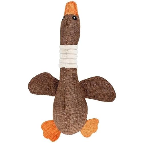 Glenmi Spielzeug for Hunde, Quietschgans, Kauspielzeug for Hunde, Quietschspielzeug for Hunde, Gans, Wildgans, Hundespielzeug, langlebig, verschleißfest, mit Geräusch, weich (Color : Brown) von Glenmi