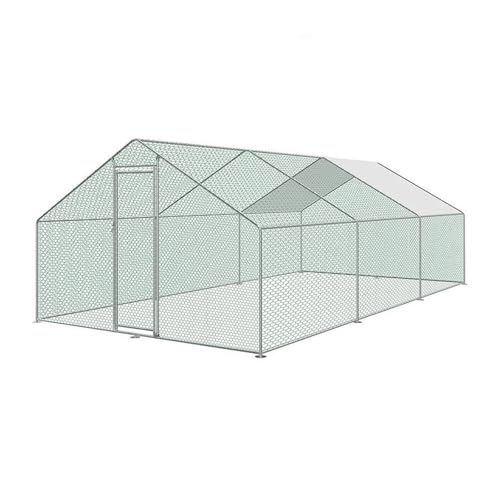 Hühnerauslauf – Käfig aus verzinktem Stahl, for 4–8 Hühner, Kaninchen, Enten, for den Garten, robuster begehbarer Hühnerauslauf(6 * 3 * 2) von Glenmi