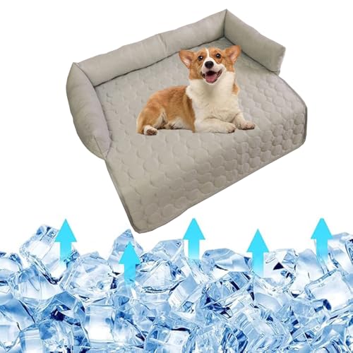 Kühlmatte for Haustiere, Hunde und Katzen, mit extra selbstkühlenden Gelmatten-Pads und faltbarem, weichem Welpen-Sprinkler, Gefrier-Eis-Pad for Hundebettmatratze, langlebige, ungiftige Welpenkissende Kühlmatte for Haustiere, Hunde und Katzen, mit extra selbstkühlenden Gelmatten-Pads und faltbarem, weichem Welpen-Sprinkler, Gefrier-Eis-Pad for Hundebettmatratze, langlebige, ungiftige Welpenkissende von Glenmi