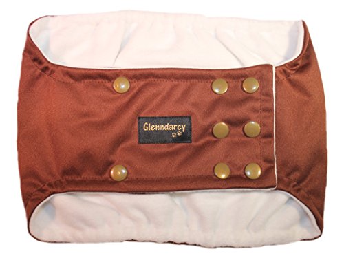 Hunde-Bauchband, Kaffeefarben – alle Größen – Druckknöpfe, für Rüden mit Inkontinenz, waschbare Einlagen einsetzbar Hunde-Bauchband, Kaffeefarben – alle Größen – Druckknöpfe, für Rüden mit Inkontinenz, waschbare Einlagen einsetzbar von Glenndarcy Dog Pants