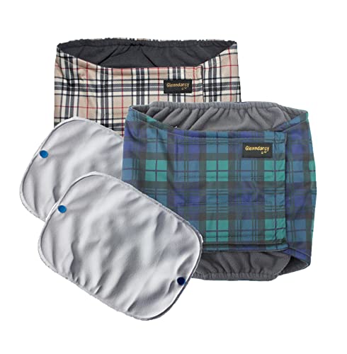 Glenndarcy Bauchband für Rüden, Urininkontinenz, Größe XL, Schottenkaro, 2 Stück Glenndarcy Bauchband für Rüden, Urininkontinenz, Größe XL, Schottenkaro, 2 Stück von Glenndarcy
