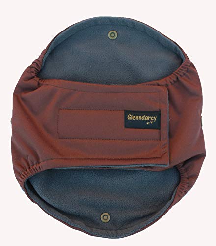 Glenndarcy Diamant multidirektionalen Hund Bauchband - Urin Inkontinenz - Coffee Large and 2 Washable Pads von Glenndarcy
