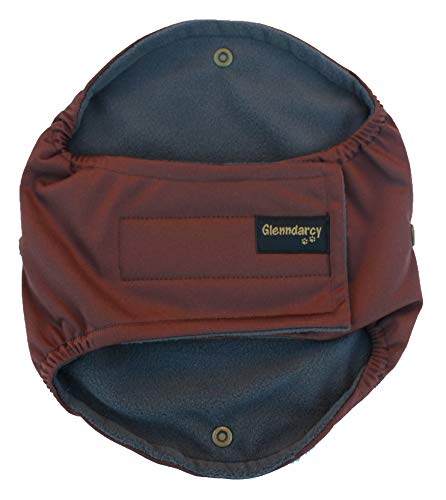 Glenndarcy Diamant multidirektionalen Hund Bauchband - Urin Inkontinenz - Coffee Small and 2 Washable Pads Glenndarcy Diamant multidirektionalen Hund Bauchband - Urin Inkontinenz - Coffee Small and 2 Washable Pads von Glenndarcy