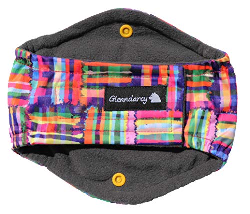 Glenndarcy Diamant multidirektionalen Hund Bauchband - Urin Inkontinenz - Patchwork XS and 2 Washable Pads von Glenndarcy
