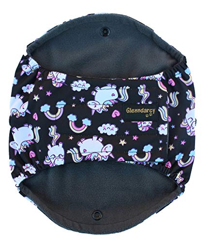 Glenndarcy Diamant multidirektionalen Hund Bauchband - Urin Inkontinenz - Unicorns Small and 2 Washable Pads Glenndarcy Diamant multidirektionalen Hund Bauchband - Urin Inkontinenz - Unicorns Small and 2 Washable Pads von Glenndarcy