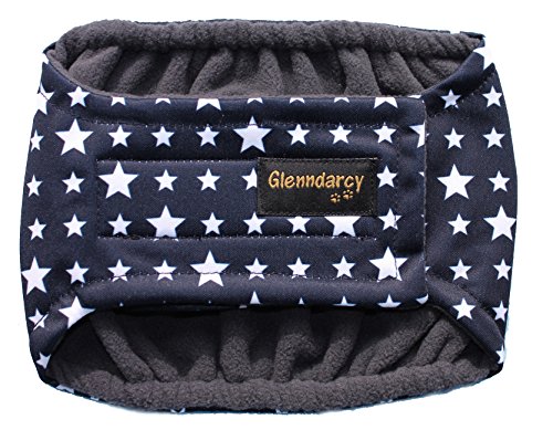 Glenndarcy Männlicher Hundewindeln Bauchband - Blue Stars Medium Band only von Glenndarcy