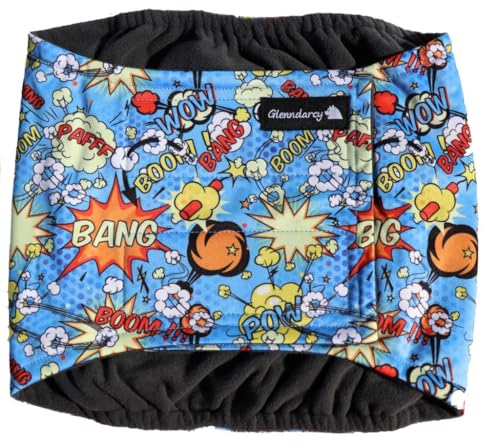 Glenndarcy Männlicher Hundewindeln - Urininkontinenz - (XL Band and 2 Washable Pads, Kaboom) von Glenndarcy