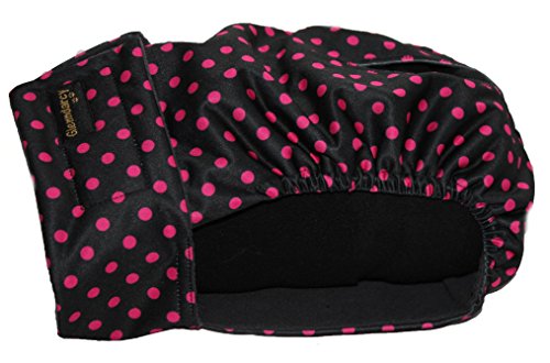 Glenndarcy Weibliche Hundehosen - Waschbar - Black Pink Dots XXL Pants & 2 Washable Pads von Glenndarcy