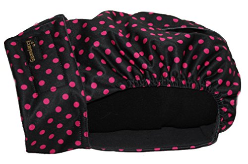 Glenndarcy Weibliche Hundehosen - Waschbar - Black Pink Dots XXXL Pants & 2 Washable Pads von Glenndarcy