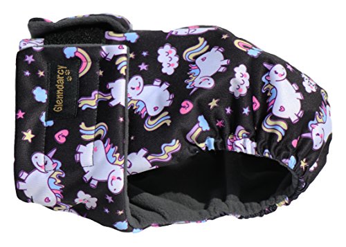 Glenndarcy Weibliche Hundewindeln - Wasserdichtes Stoff (Size Large Pants only, Unicorns von Glenndarcy